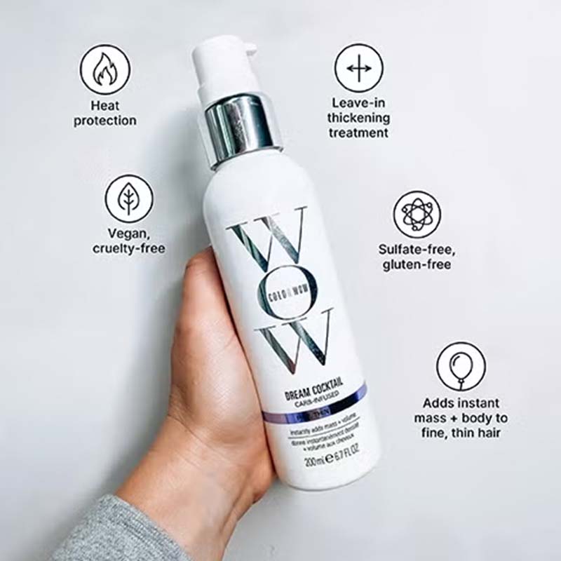 Color Wow Dream Cocktail Carb Infused Leave-In Thickening Treatment For Fine, Thin Hair